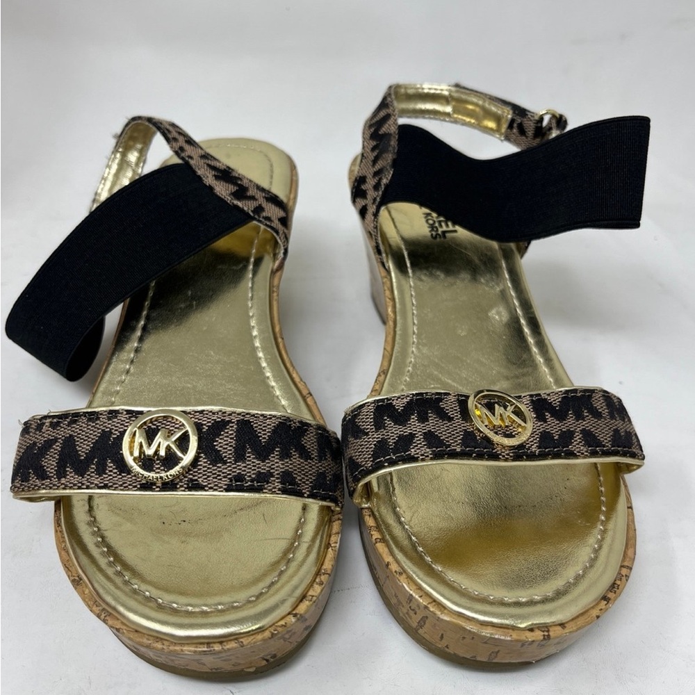 Michael Kors Girls Gold and Brown Sandals